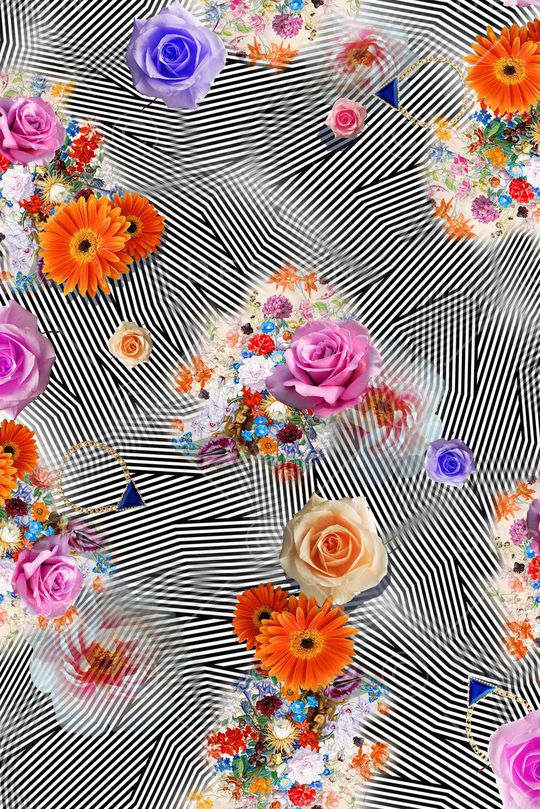 花卉印花华亿平台图片