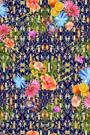 花卉印花华亿平台图片