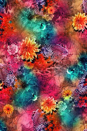 抽象印花华亿平台图片