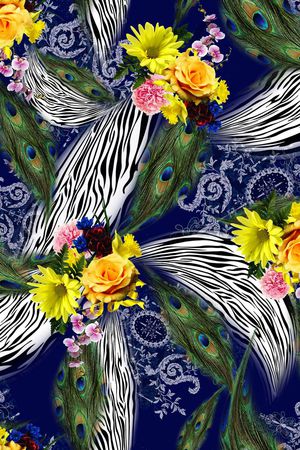 花卉印花华亿平台图片