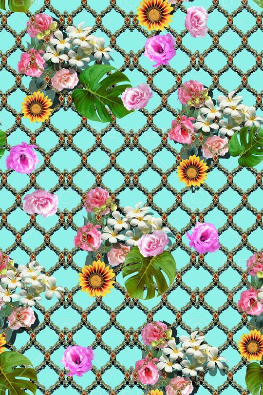 花卉印花华亿平台图片