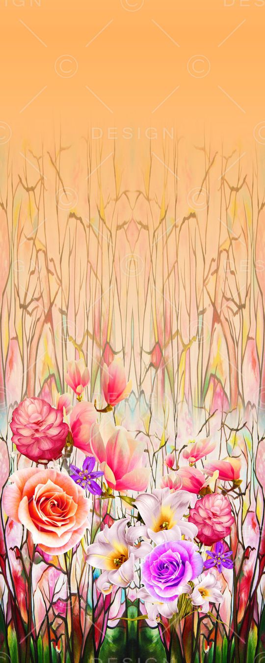 花卉印花华亿平台图片