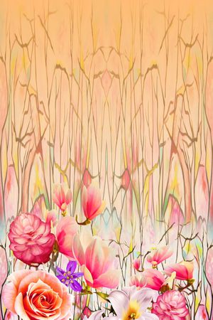 花卉印花华亿平台图片