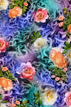 花卉印花华亿平台图片