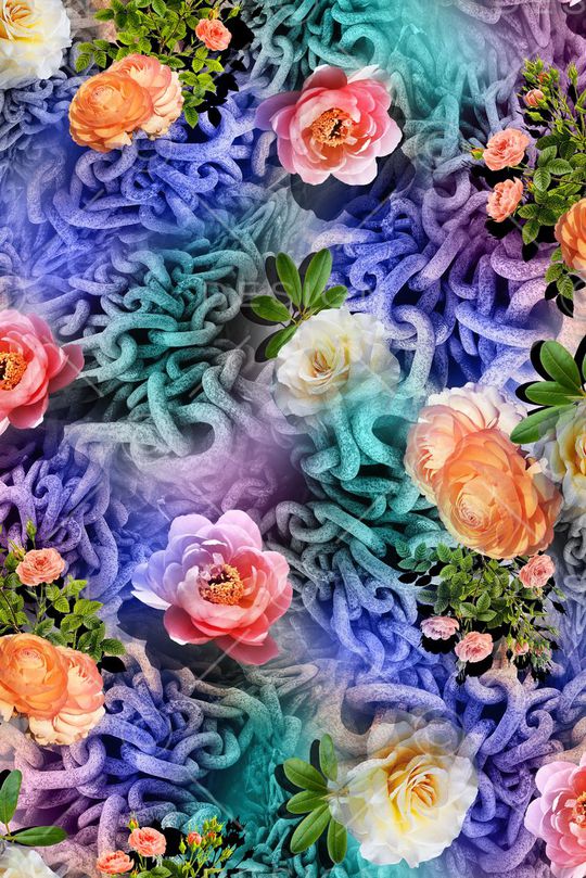 花卉印花华亿平台图片