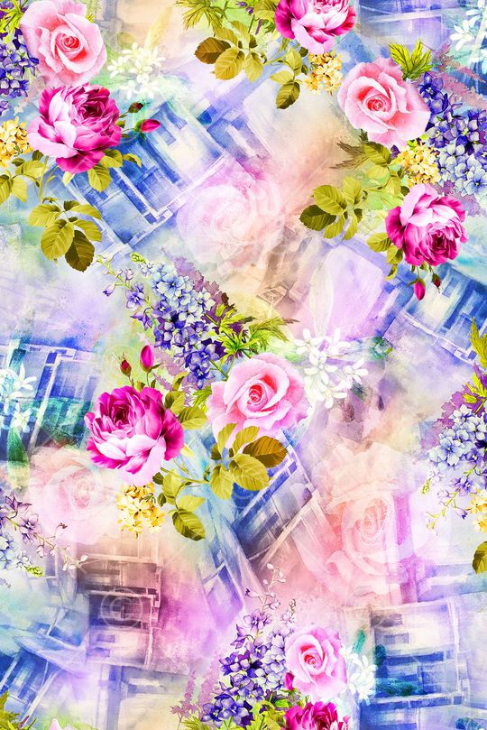 花卉印花华亿平台图片