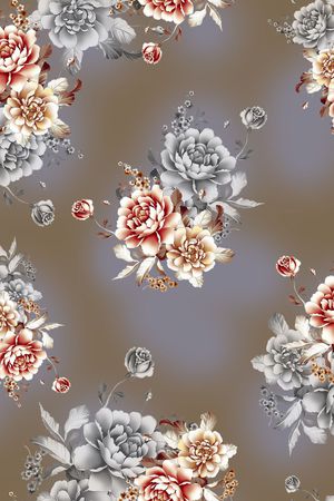 花卉印花华亿平台图片