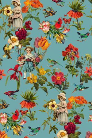 田园风印花华亿平台图片