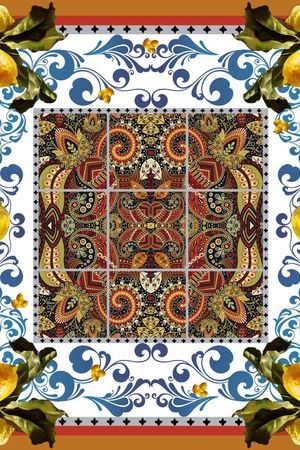 欧式花纹印花华亿平台图片