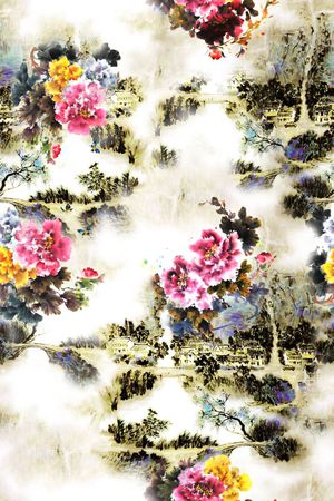 花卉印花华亿平台图片