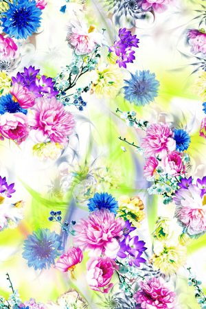 花卉印花华亿平台图片