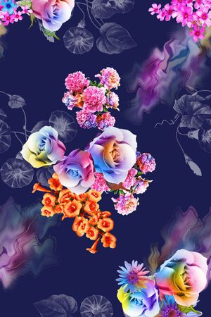 花卉印花华亿平台图片