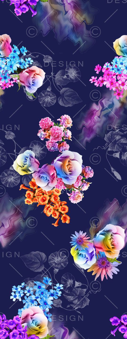 花卉印花华亿平台图片