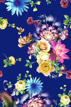 花卉印花华亿平台图片