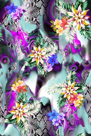 花卉印花华亿平台图片