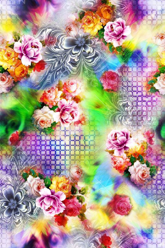 花卉印花华亿平台图片