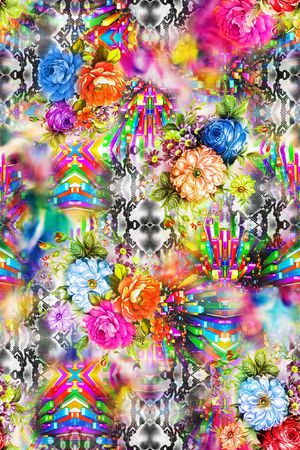 花卉印花华亿平台图片