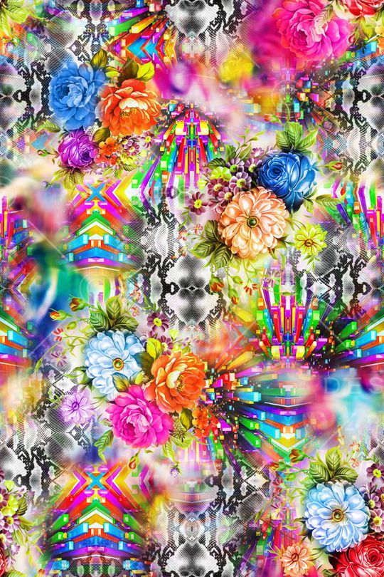 花卉印花华亿平台图片