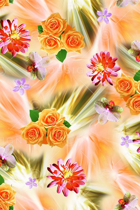 花卉印花华亿平台图片