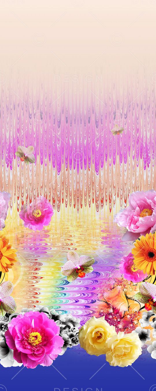 花卉印花华亿平台图片