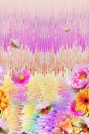 花卉印花华亿平台图片