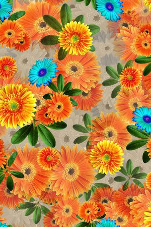 花卉印花华亿平台图片