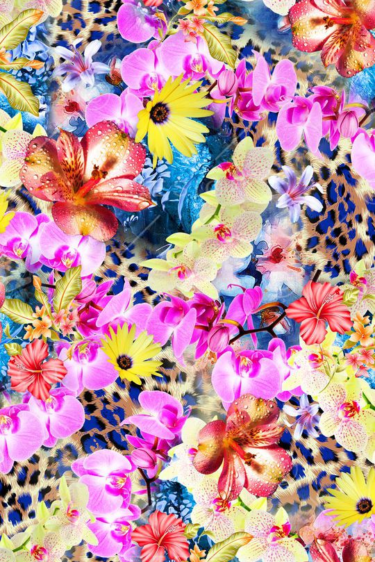 花卉印花华亿平台图片