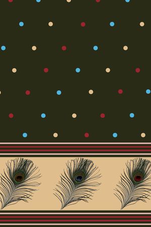 孔雀羽毛印花华亿平台图片