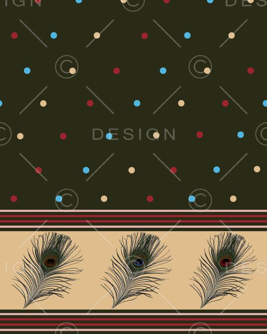 孔雀羽毛印花华亿平台图片