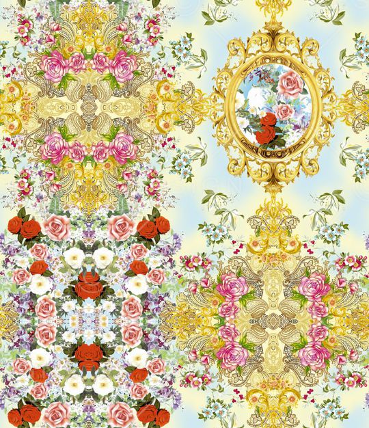 花卉印花华亿平台图片