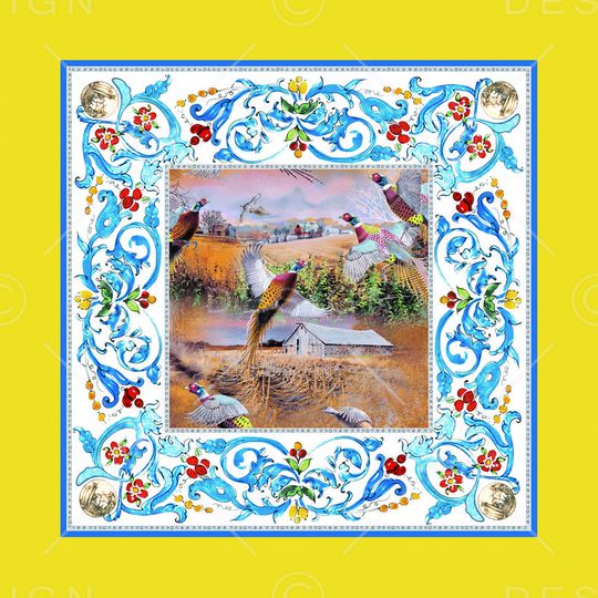 方巾印花华亿平台图片