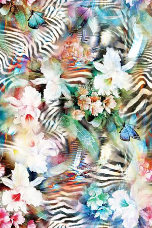 动物纹花卉印花华亿平台图片