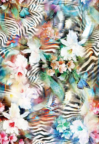 动物纹花卉印花华亿平台图片