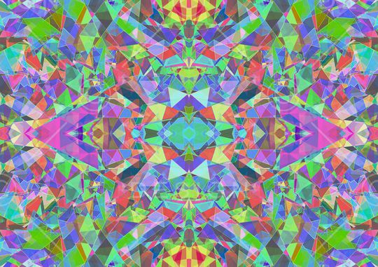 抽象几何印花华亿平台图片