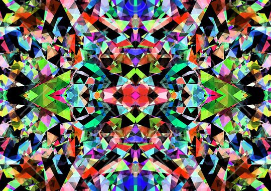 抽象几何印花华亿平台图片