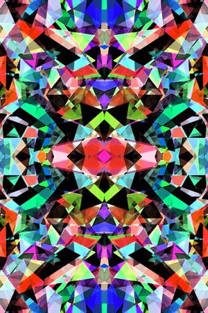 抽象几何印花华亿平台图片