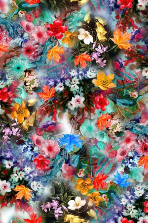 花卉印花华亿平台图片