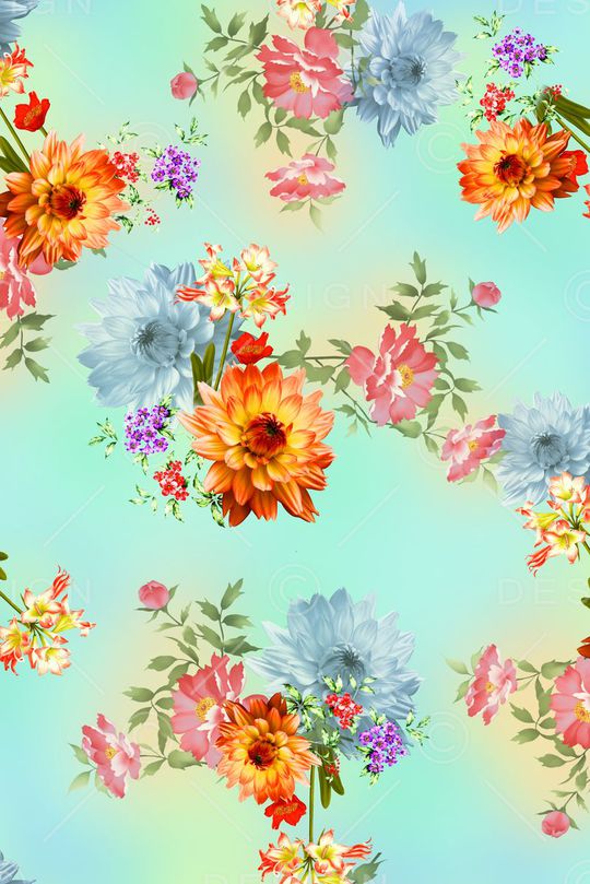 花卉印花华亿平台图片