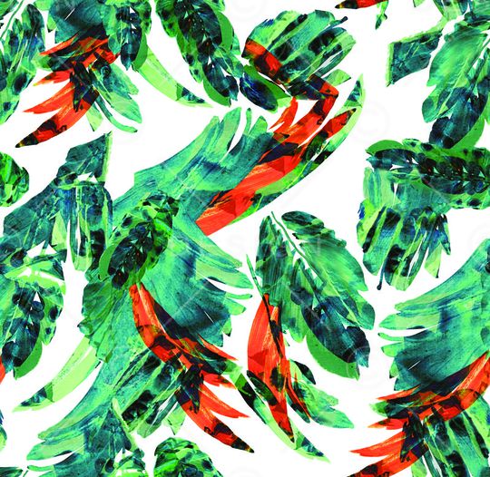 绿植树叶印花华亿平台图片