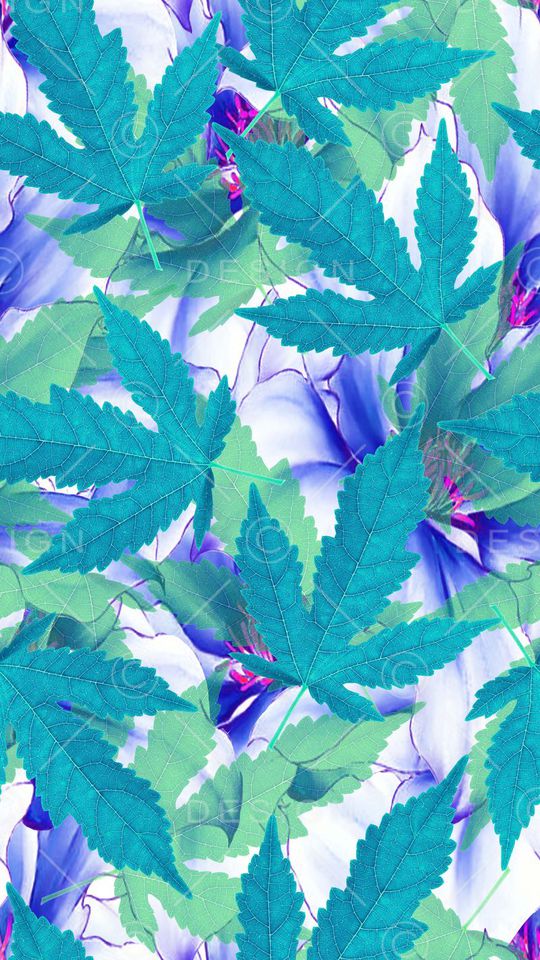 树叶印花华亿平台图片