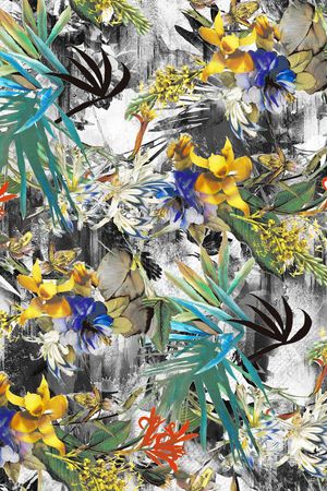 枝叶印花华亿平台图片