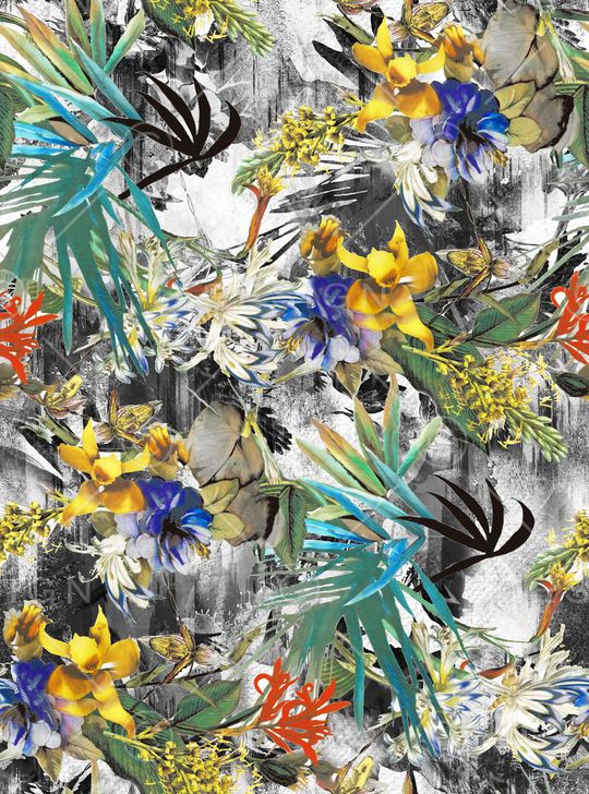 枝叶印花华亿平台图片