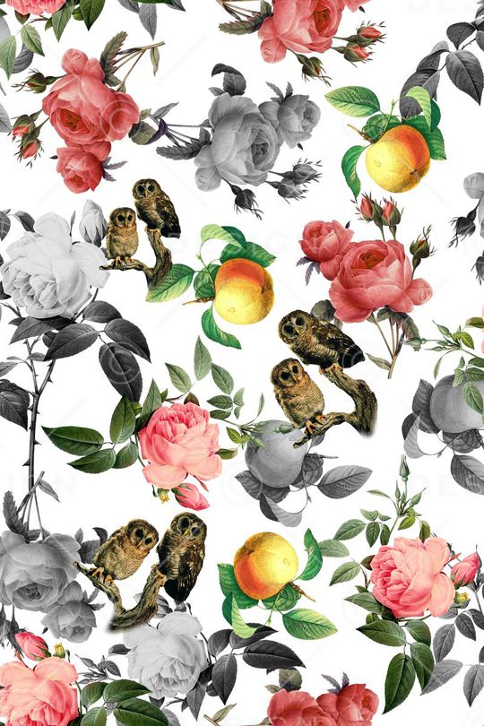 手绘花朵印花华亿平台图片