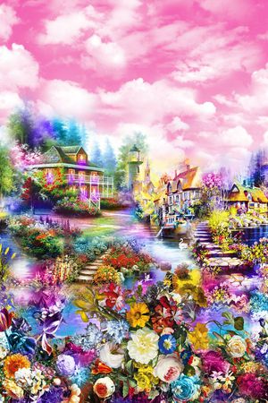 花卉印花华亿平台图片