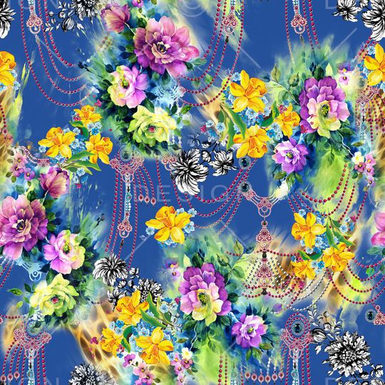 花卉印花华亿平台图片