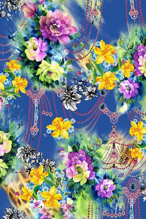 花卉印花华亿平台图片