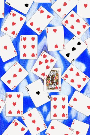 扑克印花华亿平台图片