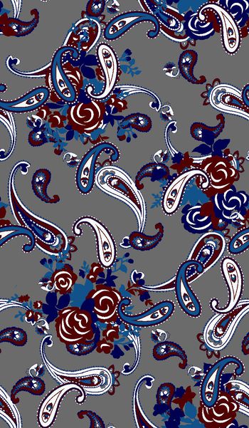 381433-时尚 腰果 牡丹花