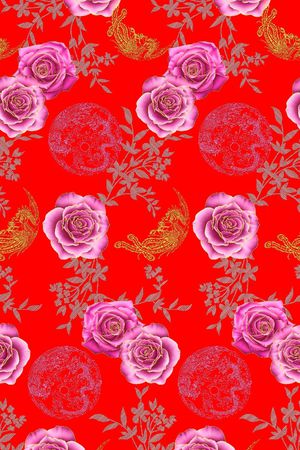 花卉印花华亿平台图片