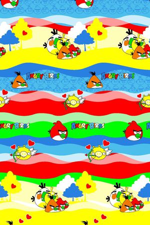 愤怒的小鸟印花华亿平台图片